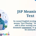 JSP Meaning in Text