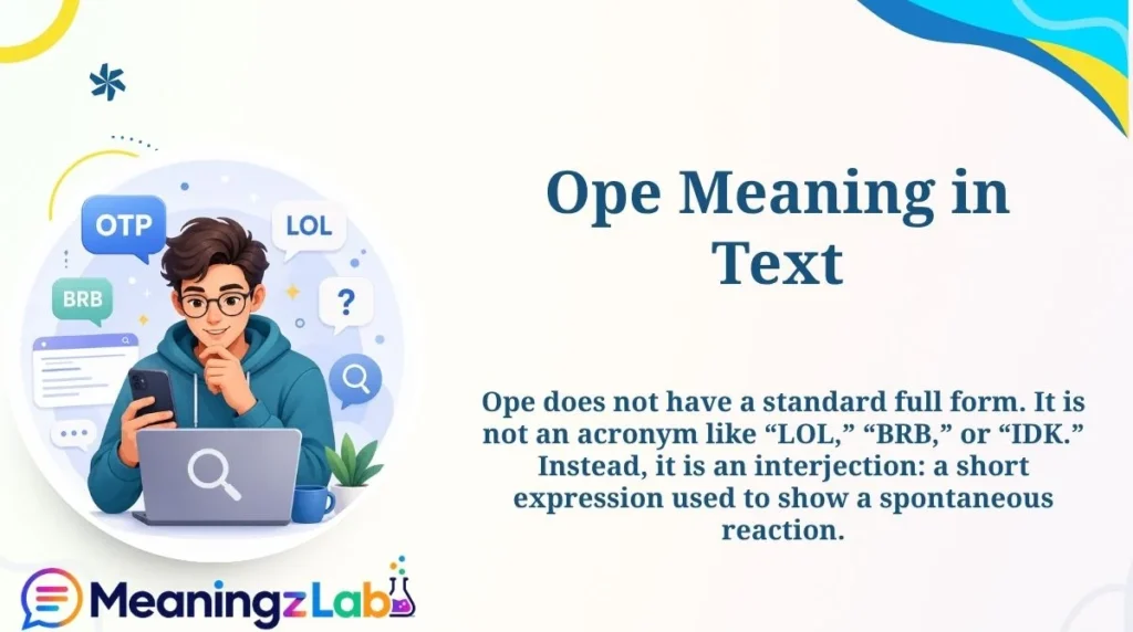 Ope Meaning in Text