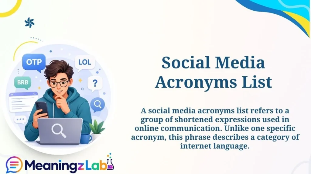 Social Media Acronyms List